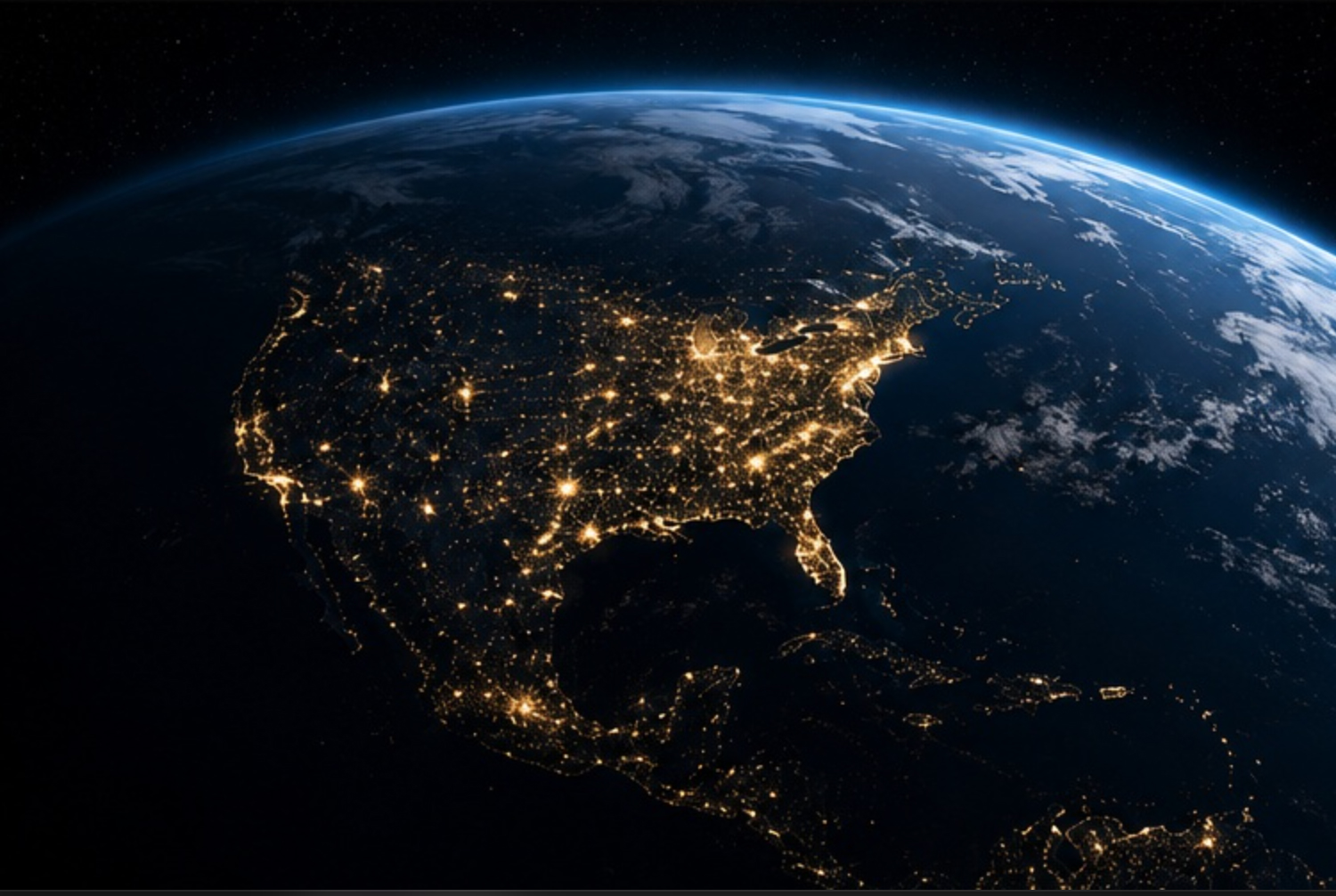 Digital globe representing Federal mission technology and operations